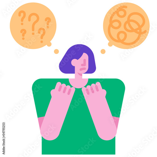 anxiety disorder flat icon