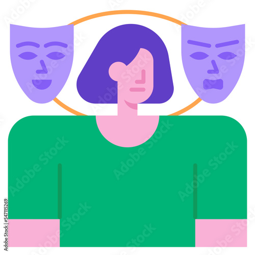 bipolar flat icon