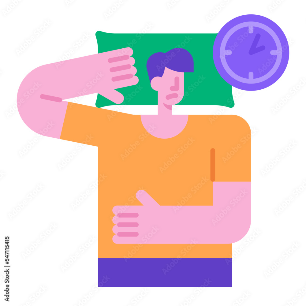 sleep disorder flat icon sleep disorder flat icon