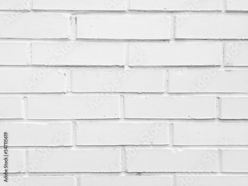 White brick wall closeup textured background