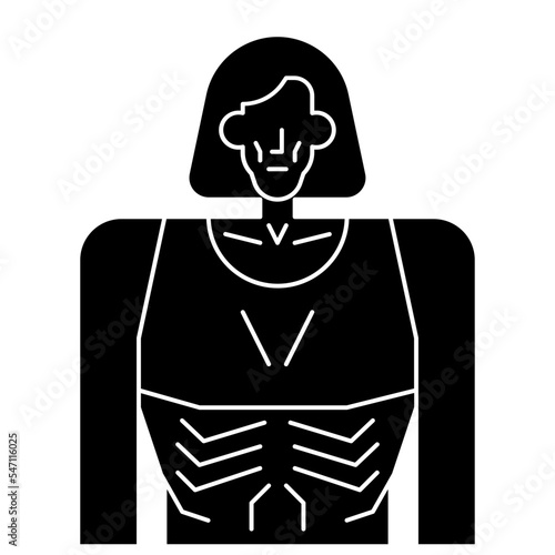 anorexia glyph icon