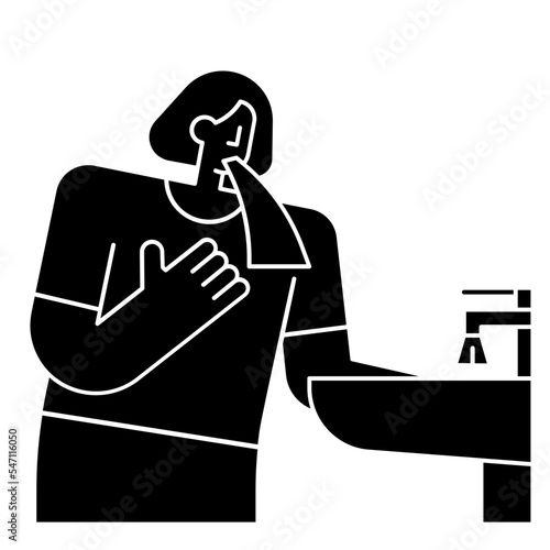 bulimia nervosa glyph icon