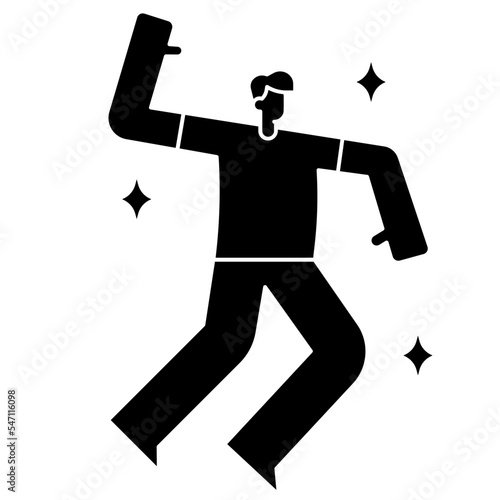 hypomania glyph icon