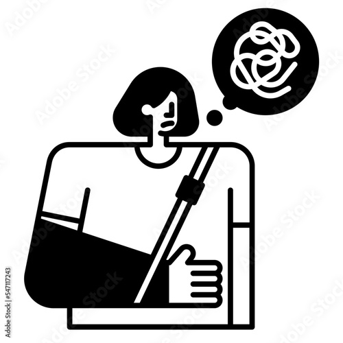 illness anxiety solid icon