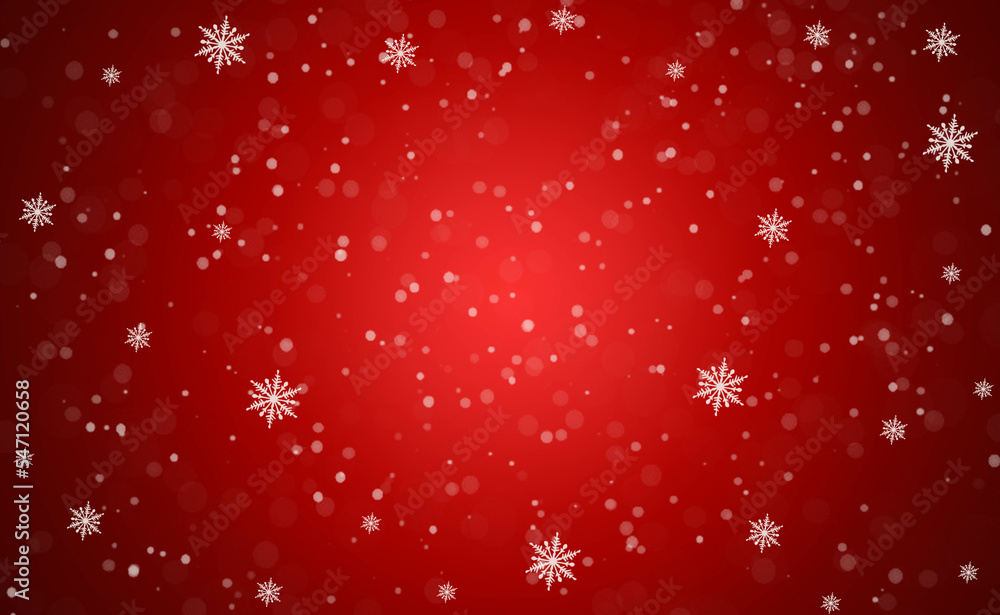 Snow red background. Christmas snowy winter design. Blurred background Snow red background. Christmas snowy winter design. Blurred background