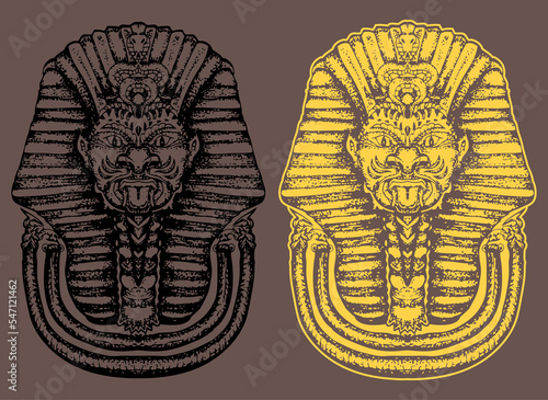 paraoh of egypt hand draw illustration