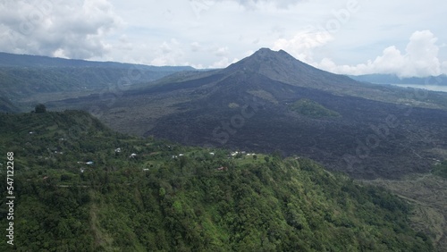 Bali, Indonesia - November 12, 2022: The Mount Batur Volcano