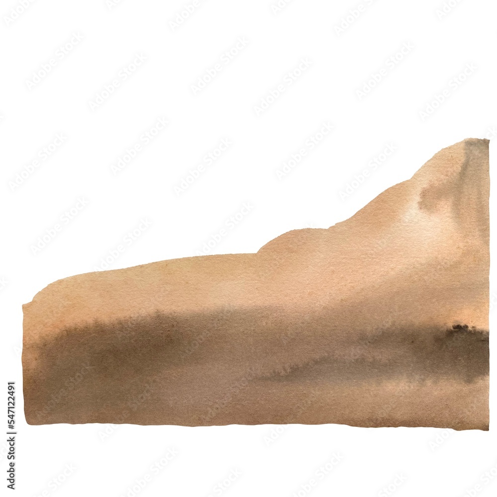 Fototapeta premium Background brown black horizontal big a watercolor