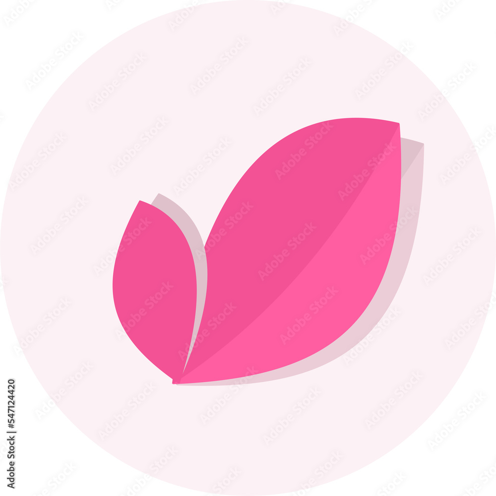 Pink Circle with Pink Leaves Pink Circle with Pink Leaves
