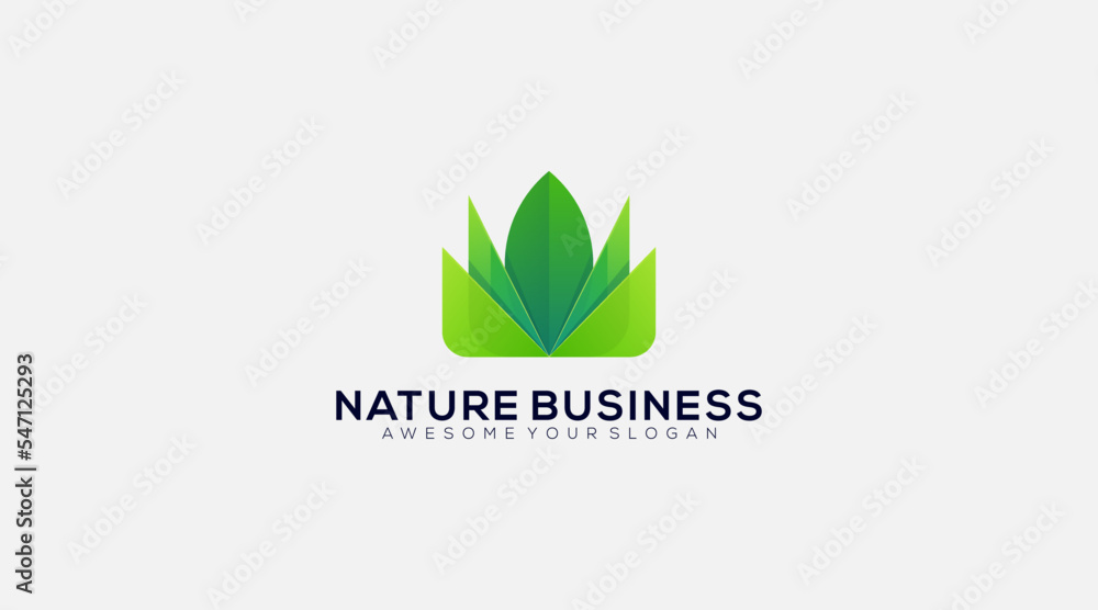 financial Nature growth leaves logo design vector financial Nature growth leaves logo design vector