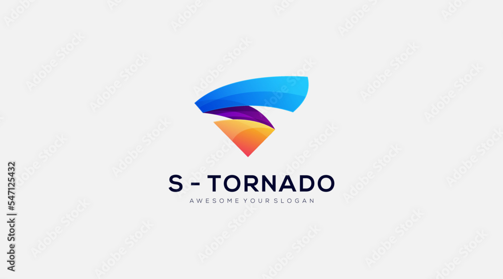 Letter s tornado vector logo design template Letter s tornado vector logo design template