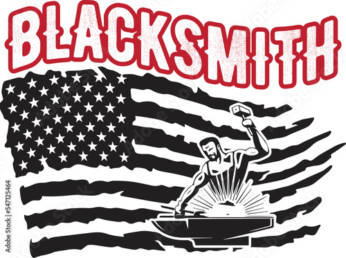 Blacksmith T Shirt Design, Blacksmith SVG T Shirt Design