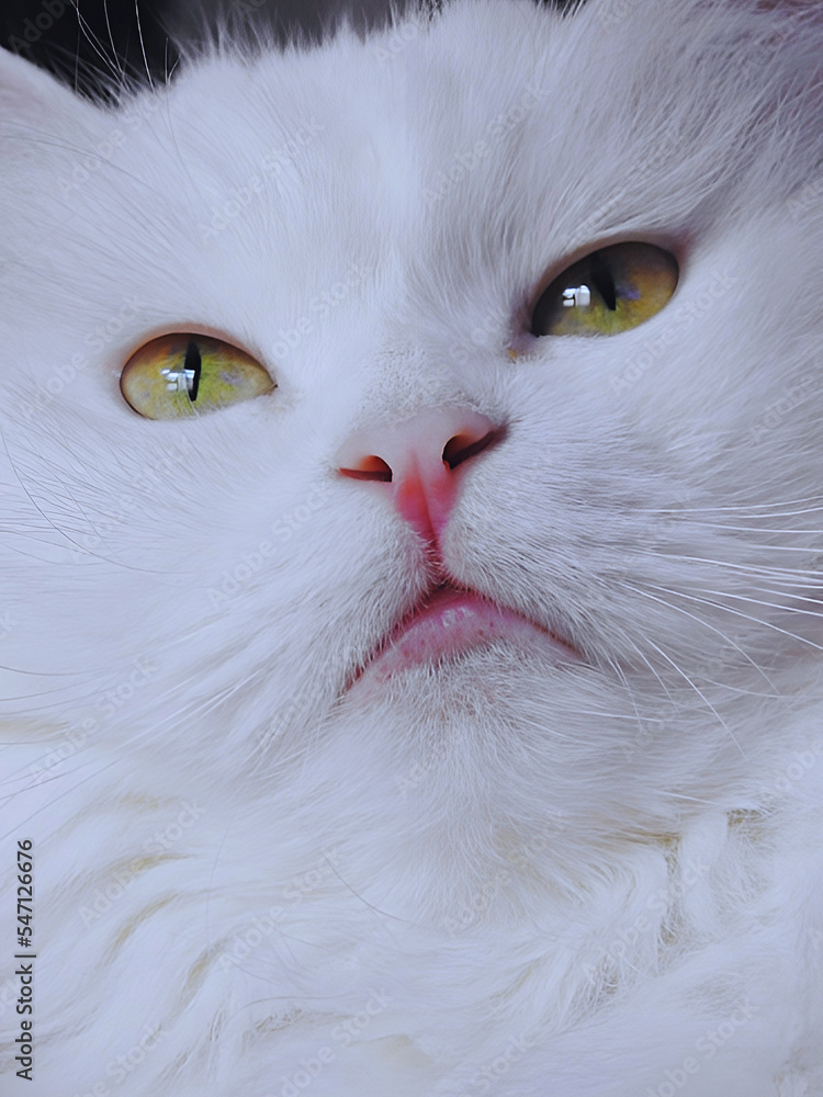 Life of a white fluffy cat (Turkish Angora breed)
Life of a white fluffy cat (Turkish Angora breed)