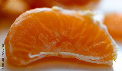 tangerine on a white background