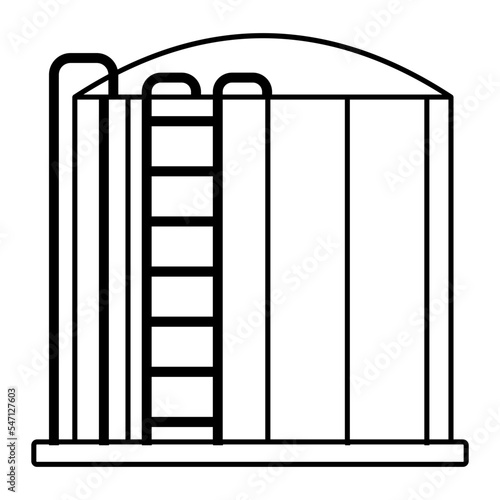 Commercial Freshwater Storage Silo Concept vector color icon design, Water Treatment and Purification Plant symbol, Environment Friendly Industry Sign, Desalination Biotechnology stock illustration