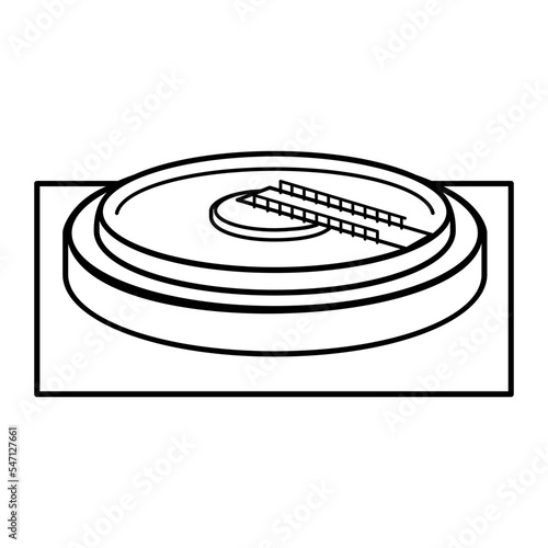 Silo Decanters Concept, Sludge Dewatering vector color icon design, Water Treatment and Purification Plant symbol, Environment Friendly Industry Sign, Desalination Biotechnology stock illustration