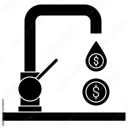 utilities water glyph icon