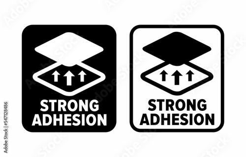 Bild auf Leinwand "Strong Adhesion" vector information sign