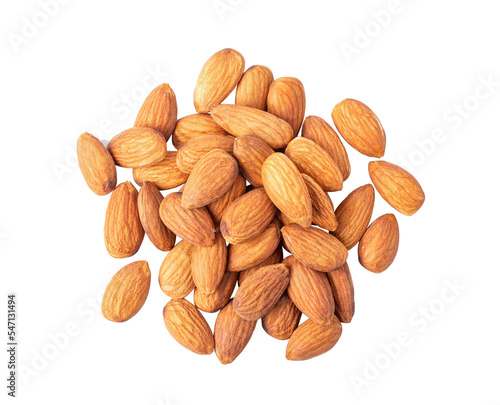 Almond nuts isolated on transparent png