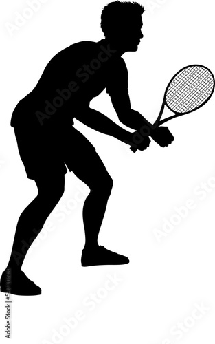Tennis Silhouette Sport Pla...