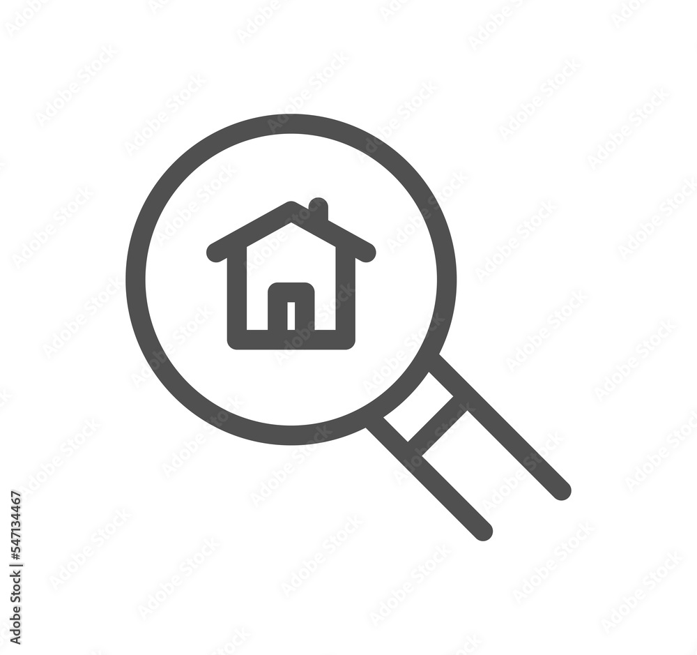 Real estate icon outline and linear symbol.	
