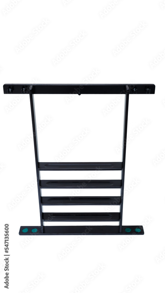 Stand for billiard cue. Equipment for playing American pool, Russian billiards. Furniture element, rack with shelves and white background. Stand for billiard cue. Equipment for playing American pool, Russian billiards. Furniture element, rack with shelves and white background.