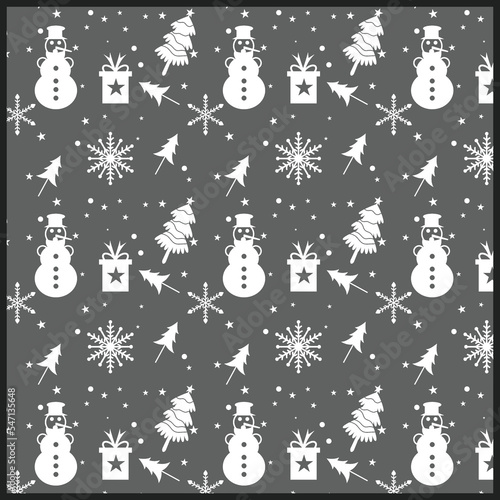 seamless Christmas pattern, Snowflake design, holiday pattern
