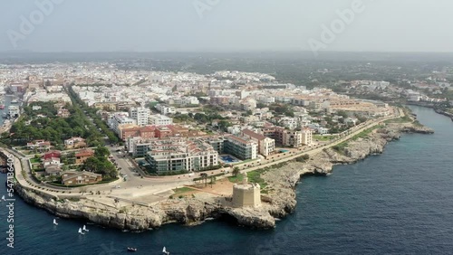 survol de Ciutadella de Menorca dans les îles Baléares en Espagne, minorque photo