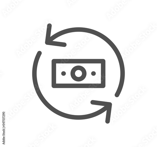 Money savings icon outline and linear symbol.	
