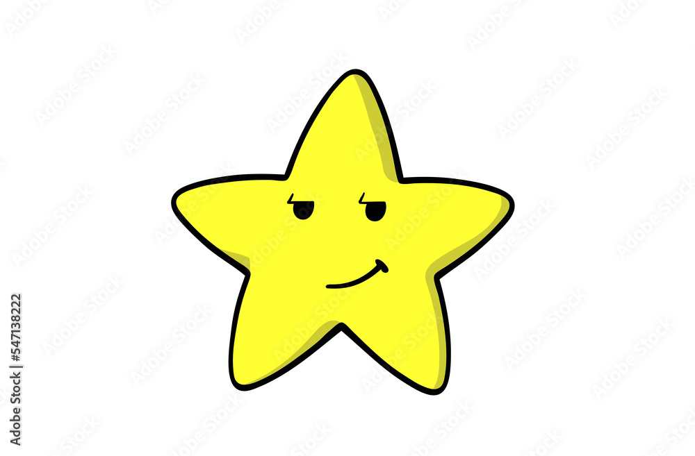 Yellow star face as an emoticon looks cool Yellow star face as an emoticon looks cool