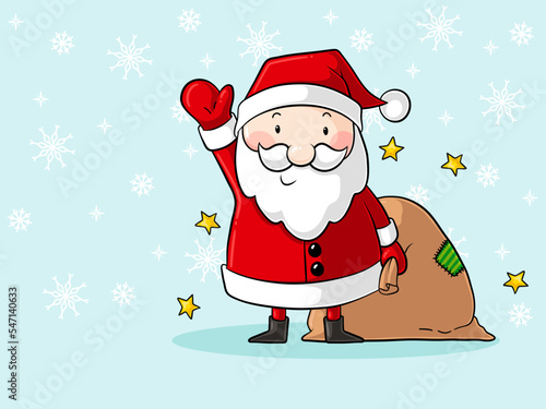 Winkender Comic Weihnachtsmann
