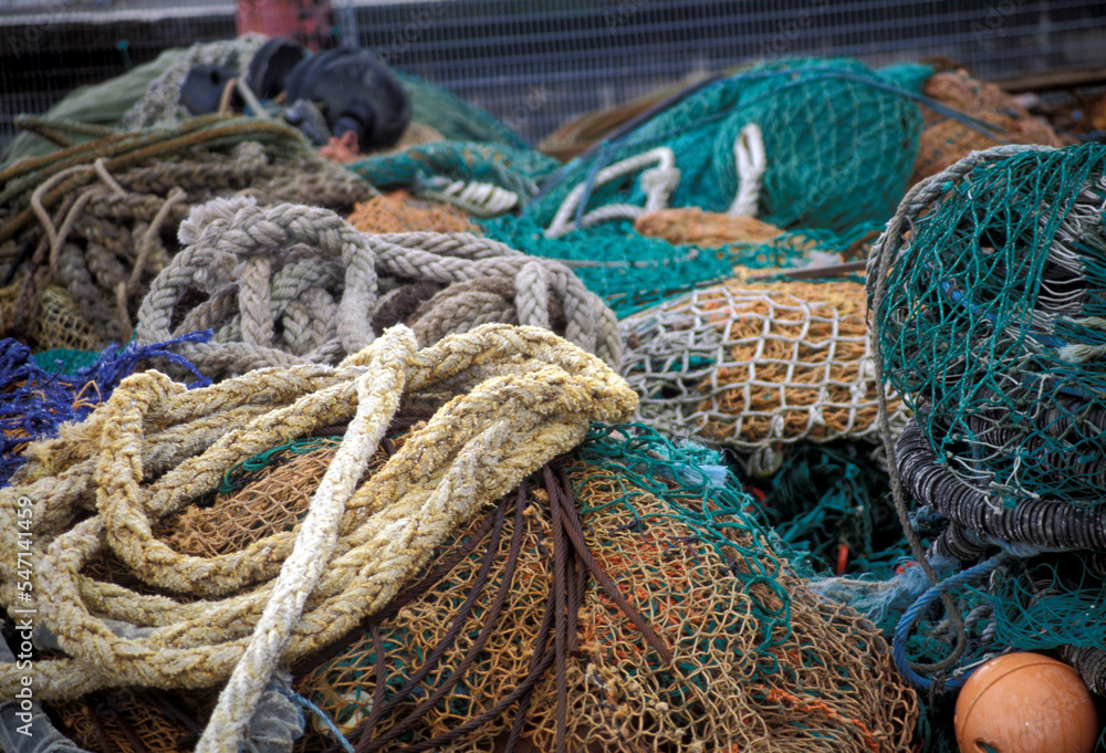 Fishing nets and ropes.