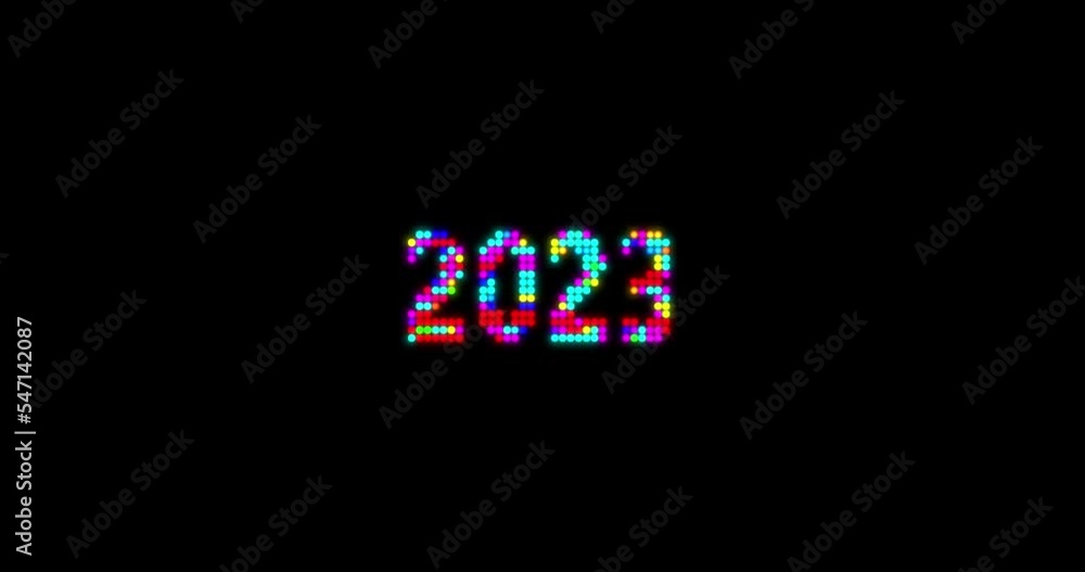 2022 to 2023 New Year holiday animation. New year 4K resolution animation with glitch effect. 2022 to 2023 New Year holiday animation. New year 4K resolution animation with glitch effect.