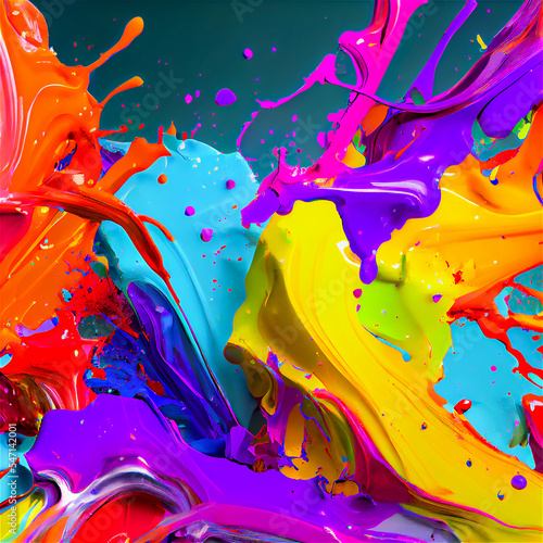 Multicolored paint background