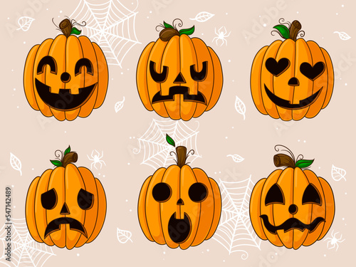 Comic Kürbis Set Halloween