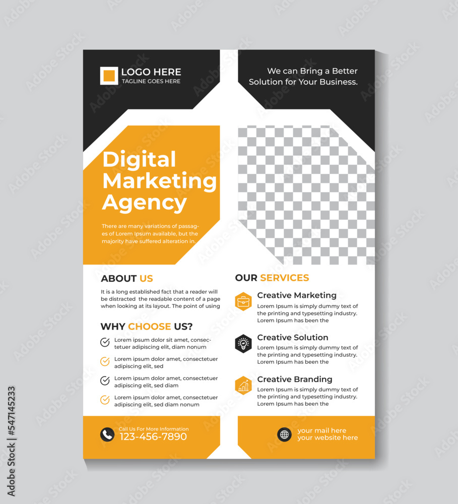 Template vector design for Brochure, Annual Report, Magazine, Poster, Corporate Presentation, Portfolio, Flyer, infographic, layout modern with blue color size A4 Template vector design for Brochure, Annual Report, Magazine, Poster, Corporate Presentation, Portfolio, Flyer, infographic, layout modern with blue color size A4