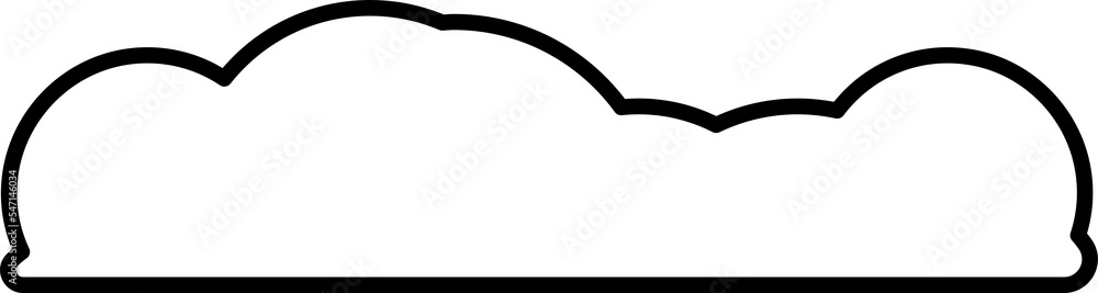 Obraz premium Cloud element in PNG type. Flat illustration style. Minimal object.
