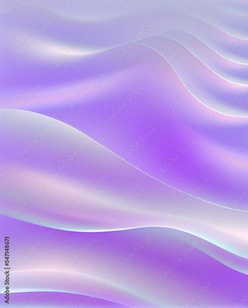 Obraz premium Pastel purple wavy abstraction. Violet abstract minimalistic background.