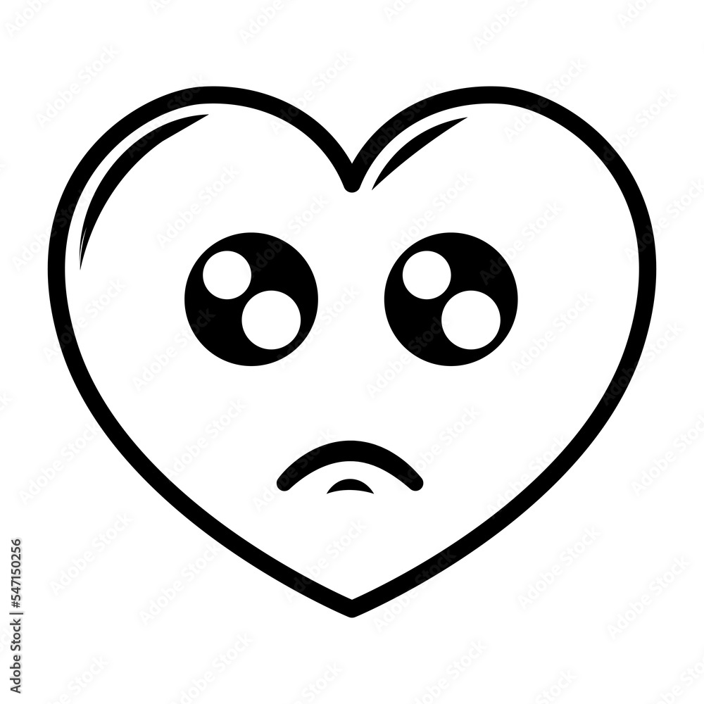 Line art hearts emoticon. Emotional hearts with black thin line, isolated on white background.PNG with transparent background Line art hearts emoticon. Emotional hearts with black thin line, isolated on white background.PNG with transparent background