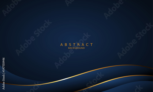 dark blue luxury premium background and gold line.