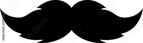 Thick bushy moustache vector icon