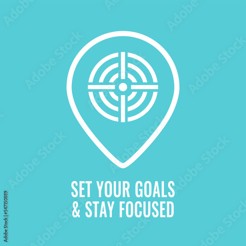 Set your goals vector poster