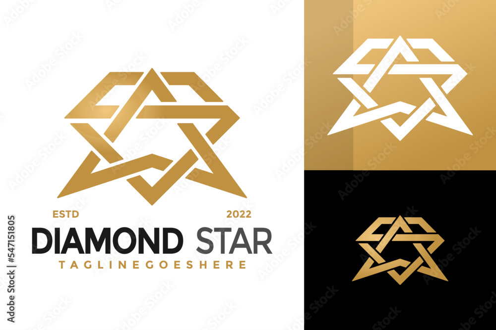 Luxury Diamond Star Logo Design, brand identity logos vector, modern logo, Logo Designs Vector Illustration Template Luxury Diamond Star Logo Design, brand identity logos vector, modern logo, Logo Designs Vector Illustration Template