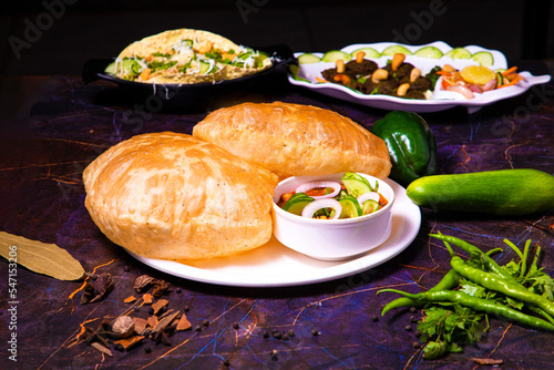 Chole Bhature or Chana masala is a Famous Indian dish