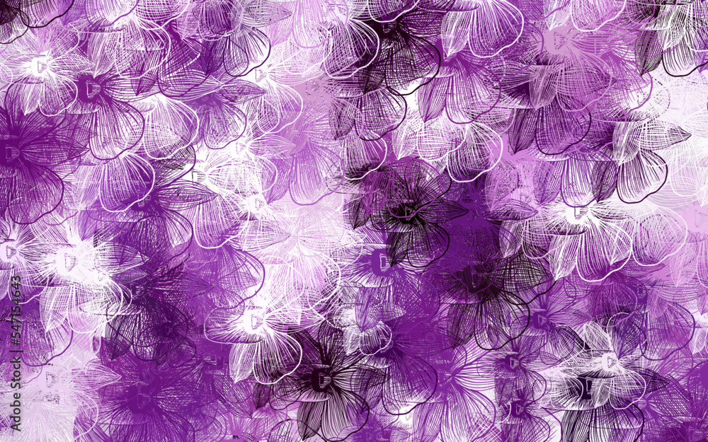 Light Pink vector natural pattern with flowers. Light Pink vector natural pattern with flowers.