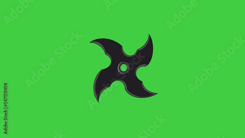 green screen ninja weapon shuriken