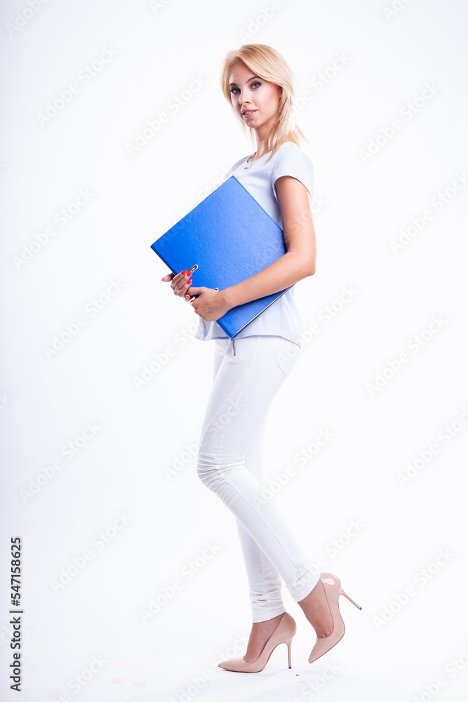 Silhouette of attractive blonde businesswoman Silhouette of attractive blonde businesswoman