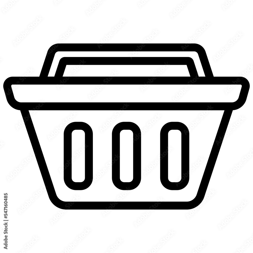 Basket line icon on white background Basket line icon on white background