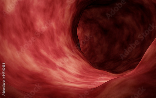 Concept Internal Veins in human or animal body. Internal Veins without Blood Cells in a Vein. Image in medical concept. 3d rendering