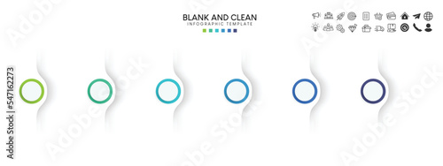 Blank and clean. Steps business data visualization timeline process infographic template design	
